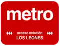 Letrero utilizado en los accesos a la estación hasta 1997.