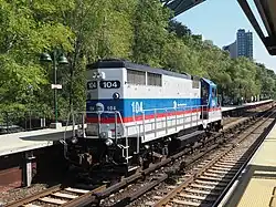Locomotora entrando a Spuyten Duyvil