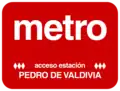 Letrero utilizado en los accesos a la estación hasta 1997.