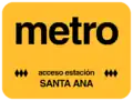 Letrero utilizado en los accesos a la estación hasta 1997.