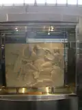 Réplica del friso Zóforos del Partenón, en exposición permanente en la estación.