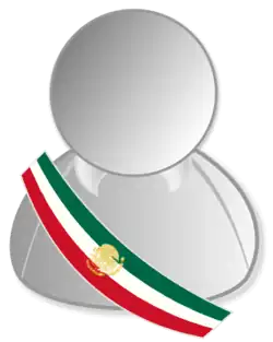Actual diseño de la banda presidencial.