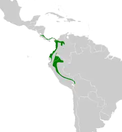 Distribución geográfica del soterillo caricastaño.