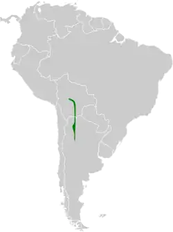 Distribución geográfica de la monterita cejirrufa.