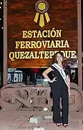 Gabriela Pacas, Reina de Quezaltepeque 2018 en su visita al Museo