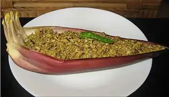 Mochar ghonto (মোচার ঘন্ট) de la cocina bengalí.