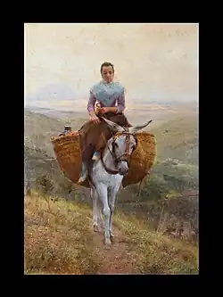 Armazón en un óleo de Modesto Teixidor y Torres