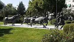 Monumento a los encierros en San Sebastián de los Reyes.