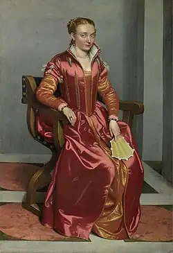Retrado de desconocida, llamada La Dama de rojo, h. 1556. National Gallery de Londres.