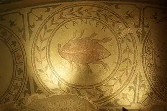 Mosaicos del siglo&nbsp;XII (detalle: Cáncer)