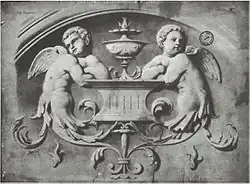 Estampa con modelo ornamental para uso de los alumnos del curso de Escultura de ornamentos. Museo Juan VI