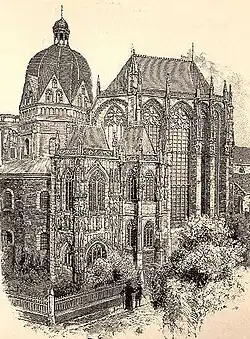 Dibujo antiguo de la catedral.