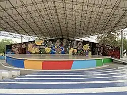 Concha Acústica frente al palacio municipal, en 2023.