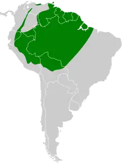 Distribución geográfica de la mosqueta colicorta.