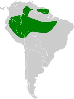 Distribución geográfica del bienteveo pechioscuro