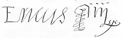Firma de Erico XIV de Suecia