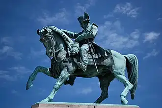 Estatua ecuestre de Napoleón en Cherburgo, de Armand Le Véel (1855).[38]​