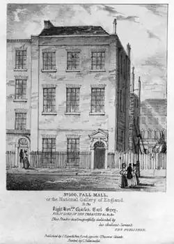100 Pall Mall, antigua ubicación de la Galería Nacional, 1824–1834