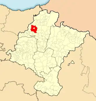 Larráun ubicada en Navarra