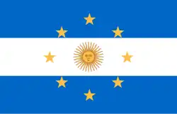 Propuesta de bandera naval de Argentina (1818), nunca confeccionada