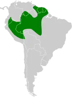 Distribución geográfica del mosquerito canelo.