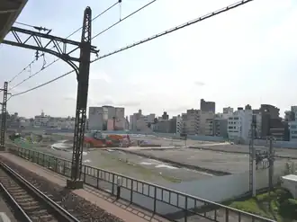 El terreno antes de iniciarse la construcción, 12 de abril de 2008