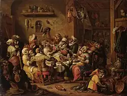 Fiesta de los monos (1686), de Nicolaes van Verendael, Galería de Pinturas de los Maestros Antiguos, Dresde