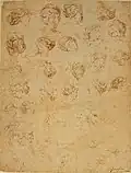 Estudios de cabezas.