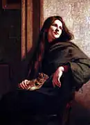 "Niña del gato" de Pedro Lira.