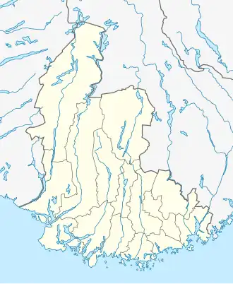 Fiordo de Rosfjord ubicada en Vest-Agder