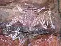 Pinturas rupestres de los aborígenes australianos en Anbangbang Rock Shelter, Kakadu National Park.