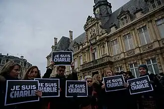 Manifestación en Reims, 8 de enero de 2015.