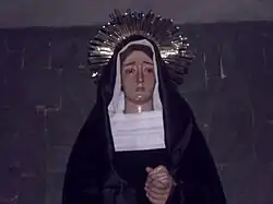 Detalle del rostro de la Virgen Republicana.