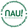 Logotipo de aniversario por los 10 años de la NAU.