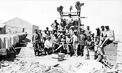 Obreros del ramal y obras portuarias.