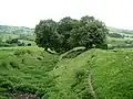 La muralla de Offa cerca de Presteigne, Powys