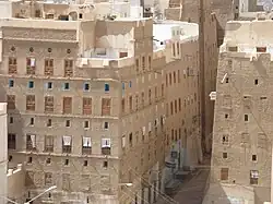 Edifícios de Shibam con balcones