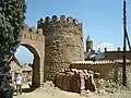 Antiguas murallas de la fortaleza de Sighnaghi en reconstrucción