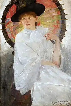 Mujer con sombrilla japonesa (1886)