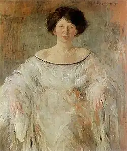 Retrato de una mujer joven en blanco (1912)