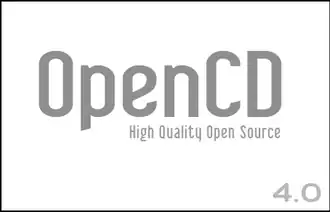 La pantalla de carga de TheOpenCD.