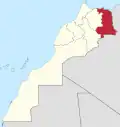 Oriental en Marruecos, con la primera división administrativa de (1971-1991)
