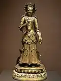 Bodhisattva. Bronce dorado, H. 66 cm. Dinastía Ming (1368-1644)