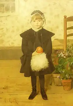Clémence Roth : Petite Fille tenant une orange (1889)