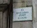 Placa de la calle