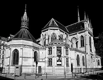 Junto a la cama, desde la esquina de la rue Saint-Luc y la rue Saint-Bruno