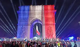 14 de septiembre de 2024: Iluminación del Arco del Triunfo durante los Juegos Olímpicos de París 2024