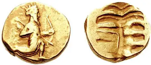 Doble dárico (16,65 g) de la ceca de Babilonia. Ca. 315-298&nbsp;a.&nbsp;C.[50]​
