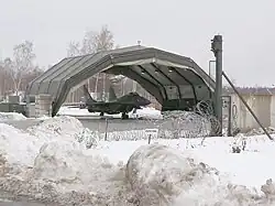 Hangar militar en Polonia