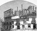 El palacio en ruinas en un grabado de 1861
